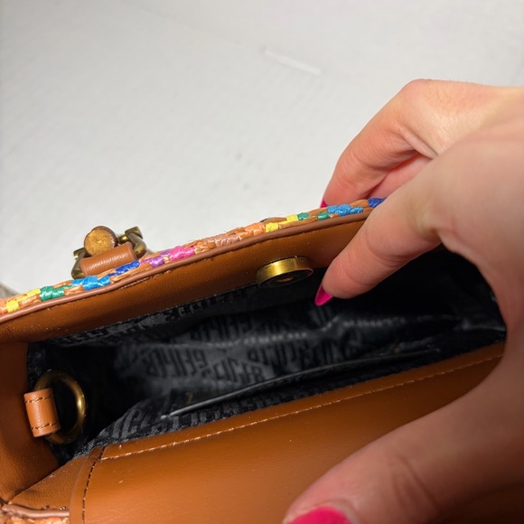 Kurt Geiger Kensington Tan and Pastel Woven Multi Colored Mini Bag *no Strap - Picture 5 of 6